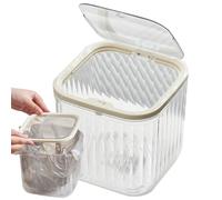 Tuxuseo Poubelle de Bureau - Boîtiers de Protection Anti-Poussière | Récipient Gain de Place pour Cuisine Salle de Bain Chambre Bureautique Accessoires Maquillage Coton-Tiges