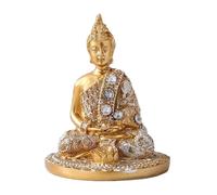 Tuxuseo Statue de Bouddha d'Intérieur | Sculpture Zen Brûleur d'Encens en Résine Bouddhiste | Décoration Assise pour Méditation Yoga Salon de Thé Fenêtre Cuisine Bureau Chambre Entrée Véranda Étagère