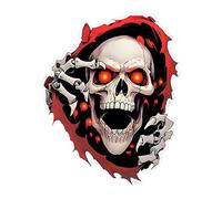 Tuxxjzm Autocollant tête de mort pour fenêtre de voiture, tête de squelette - Autocollant tête de mort de voiture avec motif drapeau américain pour fenêtre