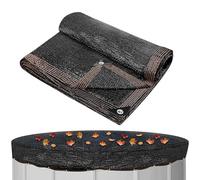 Tuxxjzm Bâche en maille fine pour piscines de sol, bâche ronde pour piscine hors-sol, robuste, bâche de protection pour piscine extérieure très résistante pour station balnéaire, villa