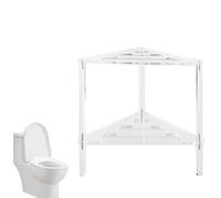 Tuxxjzm Banc de douche d'angle | Tabouret transparent à double niveau en acrylique | Chaises de bain stables et robustes avec étagère de rangement pour salle de bain et salon