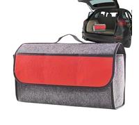 Tuxxjzm Boîte de rangement de coffre, boîte de rangement de voiture,Organisateur de coffre arrière pliable en feutre - intérieur, sac de rangement multifonctionnel pour camion