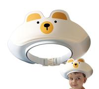 Tuxxjzm Bonnet de douche pour enfant - Chapeau visière en forme d'animal de dessin animé, doux et pliable pour avec protection des oreilles pour amis et famille