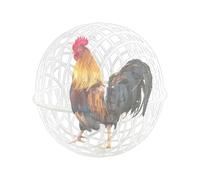 Tuxxjzm Cage à balles de poulet - Cage à balles en forme d'orbe de poulet à portée libre | Filet de marche mobile pour poulailler, poulailler rond portable pour canard, animal domestique et ferme