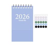 Tuxxjzm Calendrier de bureau debout | De janvier 2026 à juillet 2027 - Calendrier scolaire sur pied, pour maison, étude, poste de travail, dortoir, bibliothèque, comptoir