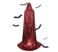 Tuxxjzm Cape à capuche brillante d'Halloween, cape de Noël d'Halloween, robes de chambre douce et confortable pour femme - Élégant manteau à capuche pleine longueur couverture unisexe pour