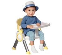Tuxxjzm Chaise d'alimentation pour bébé, siège rehausseur pour table, tabouret de jeu léger, siège de sol compact multifonction avec musique pour étudier, jouer