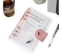 Tuxxjzm Classeur budgétaire A6, planificateur transparent à 6 anneaux, carnet de travail pour le nettoyage, les vacances, la santé, l'exercice, la lecture, la gestion des tâches, les bureaux