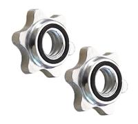 Tuxxjzm Clip de barre de poids, 2 serrures de poids avec écrou hexagonal pour haltères, bouchons d'haltères, pinces de barre d'haltères, clip de barre de 2,5 cm pour entraînement