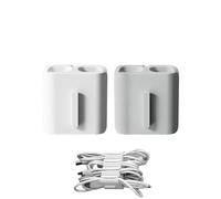 Tuxxjzm Clips de fixation de câbles, organisateur de câbles d'écouteurs, 2 petits clips pour gérer les câbles de chargement de téléphone, enrouleur de câbles pour les clients professionnels en voyage