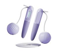 Tuxxjzm Corde à sauter sans corde, corde à sauter pour fitness, corde à sauter d'entraînement avec compteur, fournitures de sport avec écran LCD pondéré réglable pour enfants et