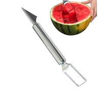 Tuxxjzm Coupe-melon, trancheuse à pastèque | Coupe-cubes d'ananas multifonctionnel, double tête de seau à fruits en métal, ustensiles de cuisine pour la maison pour les voyages