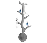 Tuxxjzm Crochets à bijoux muraux, arbre à bijoux avec crochets, porte-colliers, porte-boucles d'oreilles, design arbre, porte-bracelets, porte-colliers, montage mural, forte capacité de charge pour