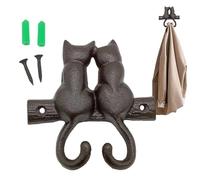 Tuxxjzm Crochets en fonte - Crochets en forme d'animaux en fer robuste - Cintre rustique décoratif pour manteaux, sacs, serviettes, chapeaux