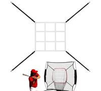 Tuxxjzm de Zone de Frappe, de Lancement, de Zone d'attaque de Baseball avec 4 Sangles réglables, Accessoires de Filet de Lancement de Baseball Professionnel pour entraînement