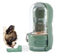 Tuxxjzm Distributeur de bouteille d'eau de voyage pour chien | Fournitures 2 en 1 pour animaux de compagnie, accessoires d'alimentation pour chiens avec filtre à charbon actif, design anti-fuite pour