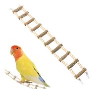 Tuxxjzm Échelle à oiseaux en bois | Échelle en bois pour oiseaux, inséparables, pinsons, perchoirs, jouets à mâcher, perchoir à mâcher, développer l'intelligence