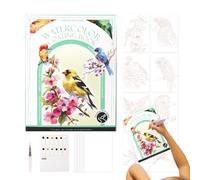 Tuxxjzm Ensemble d'aquarelle de poche - Ensemble aquarelle portable avec palette et pinceau, kit de peinture miniature portable à trois volets, fournitures artistiques 12 couleurs pour étudiants