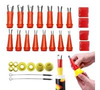 Tuxxjzm Ensemble de finition de calfeutrage facile, conseils de calfeutrage | Buses d'étanchéité à pointe de mastic Poratble de 29 pièces,Outil de finition de mastic, applicateur pour