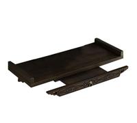 Tuxxjzm Étagère d' pour Mur, Statue de Bouddha, étagère de Rangement Double Couche avec Forte capacité de Charge pour Livres, Salon, Bureau, Coin décoration d'intérieur