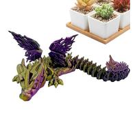 Tuxxjzm Figurine dinosaure | Dinosaure articulé imprimé 3D avec des ailes - Couleurs dégradées - Joints flexibles à collectionner pour table de chevet, vitrine