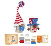 Tuxxjzm Fournitures de crochet pour débutants, kit de démarrage pour crochet | Kit initial étape par étape Kit de tricot et de crochet | Fournitures de crochet portables avec ensemble de fil pour