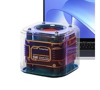 Tuxxjzm Haut-parleur intelligent, caisson de basses portable - Lecteurs intelligents pour chambre à coucher, randonnée, vélo, douche, plage, bureau, voiture, garage, feu de camp, fêtes, cour