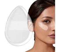 Tuxxjzm Houppette à poudre transparente pour poudre libre - Mini éponge sèche et humide réutilisable pour correcteur, blush, femmes et filles