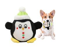 Tuxxjzm Jouet couineur en peluche pour chien sur thème de Noël | Jouet à mâcher sur thème de Noël, jouet confortable pour l'entraînement comportemental pour chiens de petite, moyenne et grande