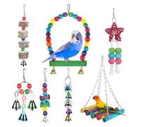 Tuxxjzm Jouet d'entraînement pour perroquet | Accessoires de jouets pour calopsittes | Accessoires de puzzle, jouets calopsittes, balançoire colorée pour perruche