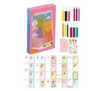 Tuxxjzm Kid Paint-By-Scratch, Scratching Art pour, Jeu de cartes faites à la main pour garçons avec dessins à gratter, ensemble de peinture artisanale à gratter pour, filles, garçons