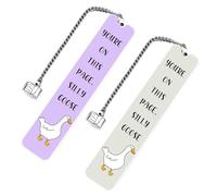 Tuxxjzm Lot de 2 marque-pages créatifs en acier inoxydable pour homme et femme, enseignant, étudiants, anniversaire, Noël, retraite, remise de diplôme