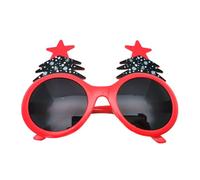 Tuxxjzm Lunettes de Noël à porter, lunettes de soleil de Noël - Jolies lunettes de vue de Noël avec chapeau d'arbre de Noël avec renne du Père Noël | Coussinets pour sacs de Noël,