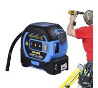 Tuxxjzm Mètre ruban portable, ruban de blocage automatique avec lecture numérique instantanée - Mètre à ruban infrarouge - Outil de mesure autobloquant avec écran Ed pour installation de