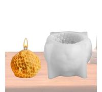Tuxxjzm Moule cylindrique en silicone en forme d'abeille - Moule à savon 3D - Moule à bougie cylindrique - Moule à libération rapide - Décoration d'intérieur en résine animale pour fondant et