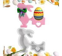 Tuxxjzm Moules à biscuits en forme de lapin de Pâques | Moule en silicone pour fabrication de bougies de Pâques pour mariages, décoration d'intérieur, décoration d'intérieur