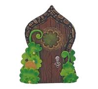 Tuxxjzm Petite porte murale, porte de jardin de fées,Porte de fée colorée en résine minuscule de 4,7 pouces pour la cour | pour la maison de fée, décoration décorative robuste pour