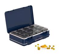 Tuxxjzm Pilulier | Conteneur de rangement portable pour contenir des médicaments | Grand étui de voyage pour médicaments sept jours par semaine pour suppléments d'huile de poisson