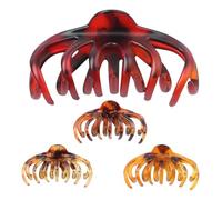 Tuxxjzm Pinces à cheveux pour femmes, Grandes griffes pour cheveux de fille,Clips de cheveux léopard 4 pièces Clip de griffe de poulpe | Bouffe de cheveux grande antidérapante avec clip de mâchoire