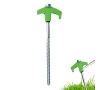 Tuxxjzm Piquets hexagonaux, piquets de rideau perforables, ancrages à vis | Poteaux métalliques de 20 cm pour sol, phosphorescents dans l'obscurité | Piquets de camping coupe-vent, pour tentes de