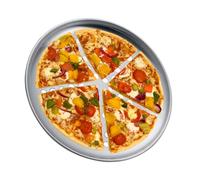 Tuxxjzm Plateau à pizza avec trous, plateau à pizza perforé, grande à pizza anti-adhésive ronde en d'aluminium - Même chauffer la à pizza pour