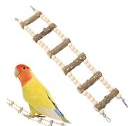 Tuxxjzm Pont échelle pour perruches | Jouets en bois pour perroquet | Inséparables pinsons perchoirs jouets pour animaux de compagnie debout pour développer l'intelligence