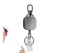 Tuxxjzm Porte-clés rétractable, porte-clés rétractable robuste, porte-clés portable, porte-carte d'identité pour enrouleurs de badge, portable