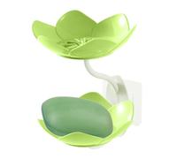 Tuxxjzm Porte-Savon Double, récipients de Savon Mural - Conteneurs de Savon de Salle de Bain | Porte-Savon de Salle de Bain en Forme de Fleur Mural pour Douche,