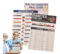 Tuxxjzm Poster de liste des aliments - 3 tableaux alimentaires pour une alimentation saine, grains entiers quotidiens, avoine, quinoa, haricots, planificateur de repas avec des informations claires