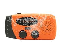 Tuxxjzm Radio météo, radio à manivelle - Radio AM/FM | Radio à énergie solaire chargée par USB, lampe de poche LED, Radio AM/FM pour le Camping de survie