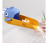 Tuxxjzm Rallonge de robinet d'évier - Design requin - Longue extension de robinet d'eau - Aide au lavage du bec d'évier de salle de bain - Gadgets amusants pour évier - Housse d'extension de robinet