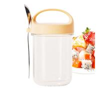 Tuxxjzm Récipient d'avoine de nuit, tasses à yogourt semi-froid - Conteneur de yaourt résistant aux hautes températures - Conteneurs de céréales réutilisables dans des pots d'avoine pour