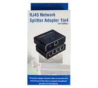Tuxxjzm Répartiteur de routeur, hub Ethernet - Répartiteur de connexion Internet 1 à 4 - Connecteur d'extension réseau haute vitesse, adaptateur de commutation réseau Gigabit pour ordinateur de bureau