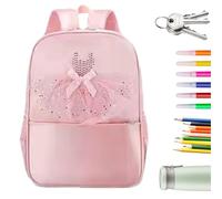 Tuxxjzm Sac à dos de danse classique, sac à dos de danse classique pour filles, sacs à dos scolaires, sac à dos de danse classique sac à dos décontracté pour voyage de randonnée en plein air, rose